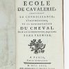 <span class="artist-name-product">LA GUERINIERE  François Robichon de</span> Ecole de cavalerie, contenant la connoissance, l'instruction, et la conservation du cheval. - Image 2